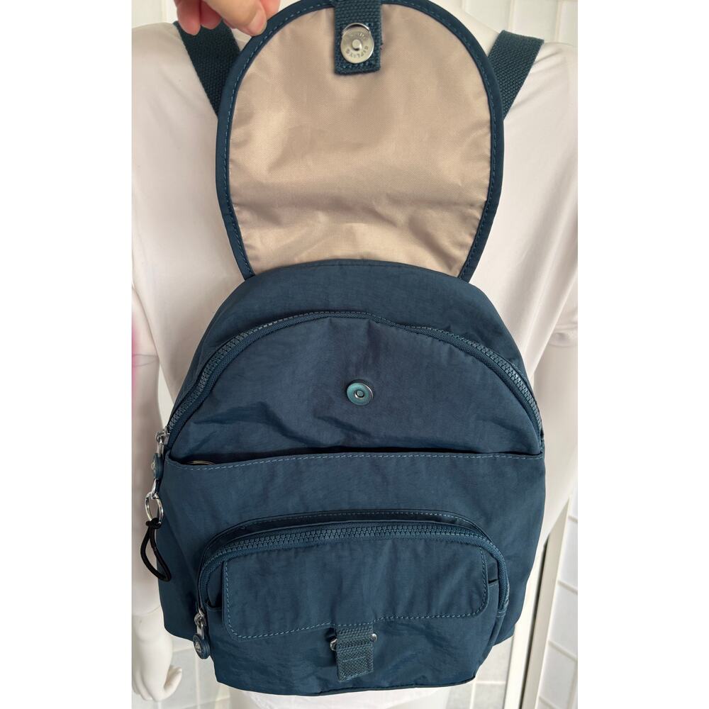 Kipling Nylon Mini Backpack Blue Adjustable Strap… - image 9